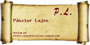 Pásztor Lajos névjegykártya