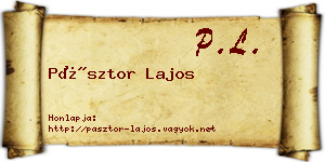 Pásztor Lajos névjegykártya